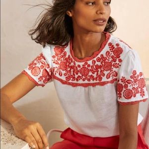 Boden Cornelia Embroidered Shirt